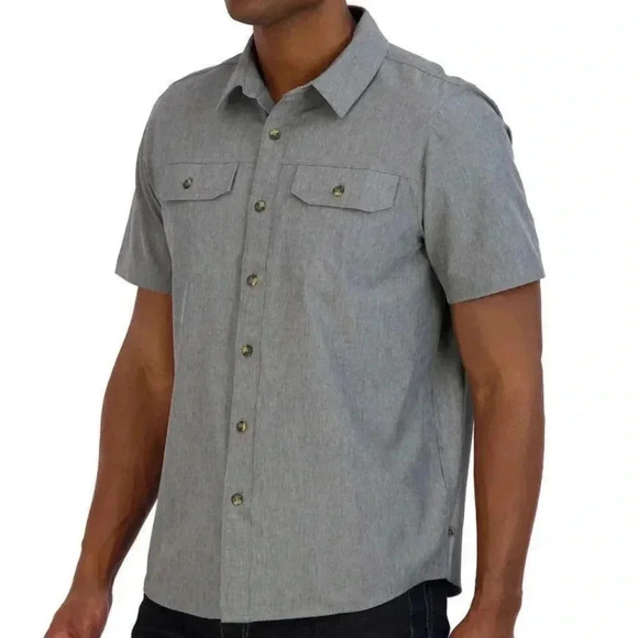 Gerry NWT Men's Short Sleeve Grey Quick Dry Tech Woven Shirt | Size XXL - Picture 1 of 9